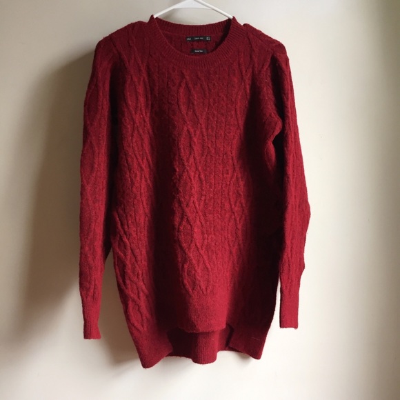Zara Sweaters - SALE: Zara Knit Red Chunky Wool Sweater - Small
